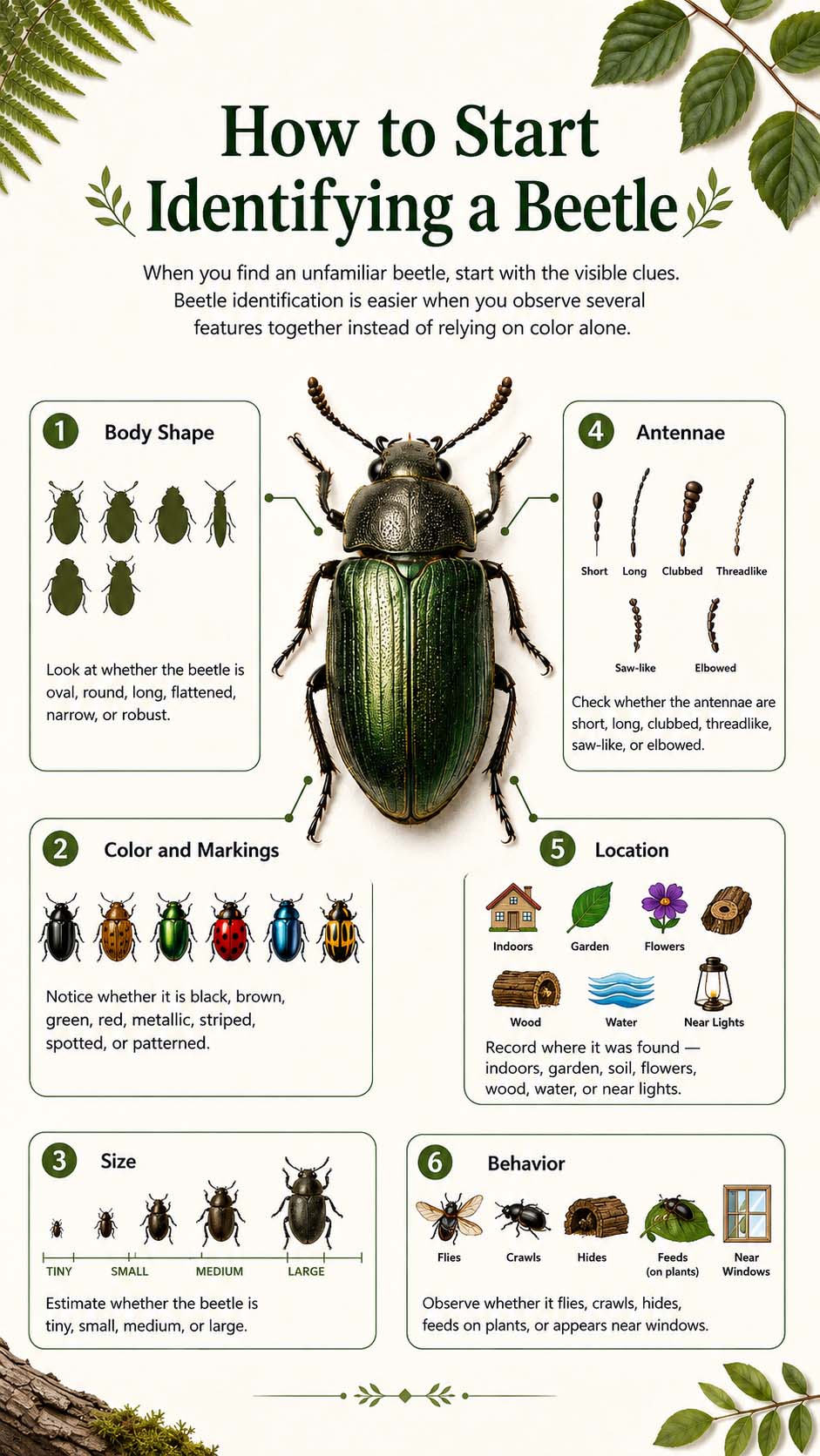 how to start identifying a beetle