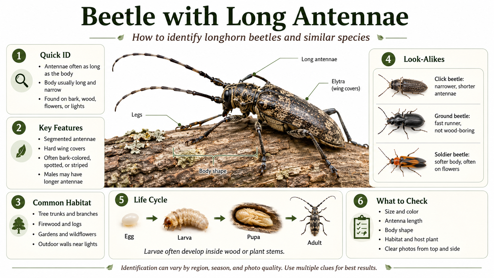beetle with long antennae identification guide for longhorn beetles and similar species
