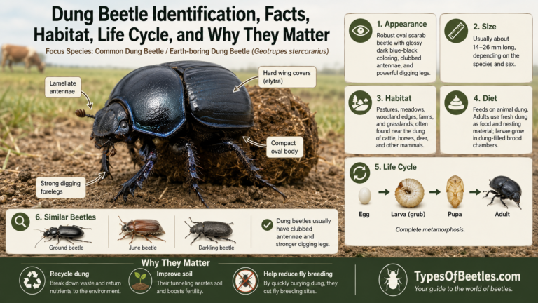 dung beetle identification, facts, habitat, life cycle, and why they matter