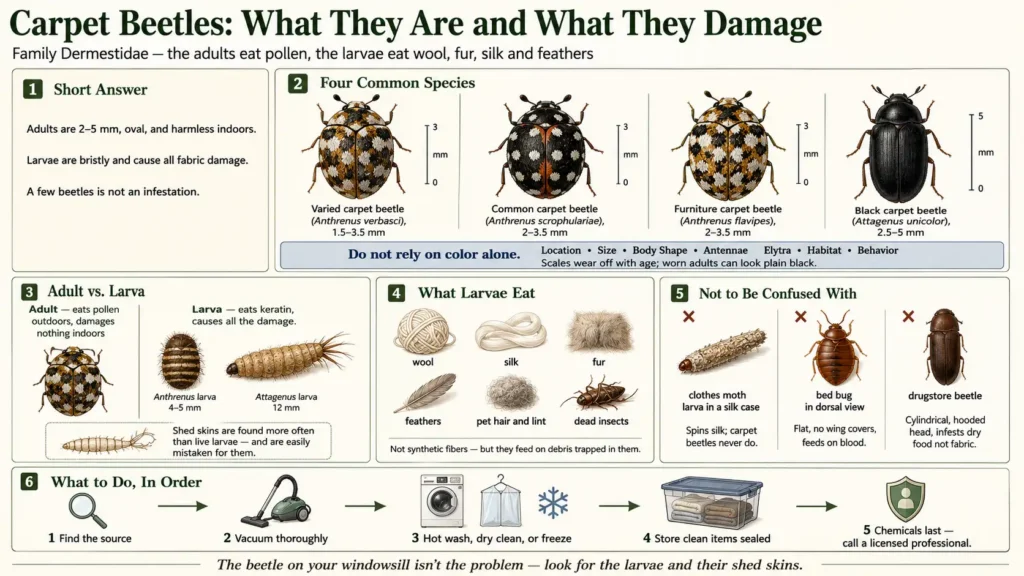 carpet beetles identification, damage, and safe control (1)