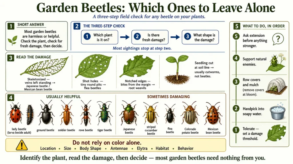 garden beetles which to leave alone and which to manage
