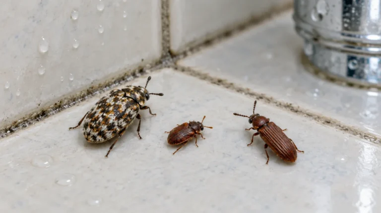 beetles in bathroom